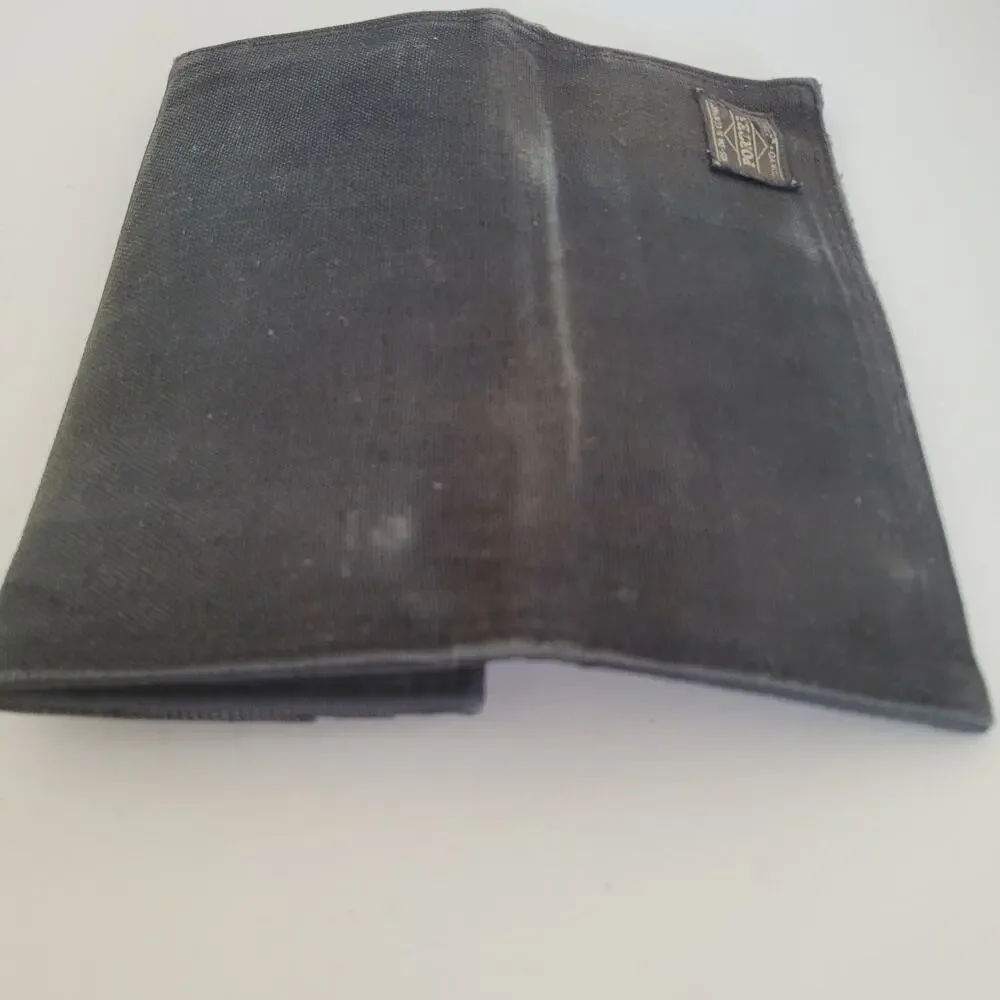 Porter Yoshida & Co Tokyo Unisex‎ Denim Canvas Long Wallet Gray Checkbook Card